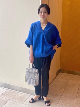 「☆この夏取り入れたいアメスリトップス」｜山田（yamada）さん（レディース・151cm）の夏コーディネート