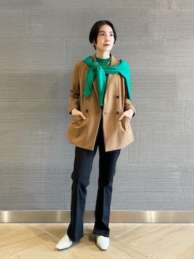 「green label relaxing（グリーンレーベルリラクシング）のFFC チェーン ショート ネックレス（ネックレス）」を使った、山田（yamada）さん（レディース・151cm）の夏コーディネート