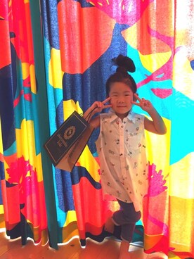 「Abercrombie&Fitch（アバークロンビーアンドフィッチ）のアイテム」を使った、y32さん（キッズ・100cm）の夏コーディネート
