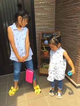 「Abercrombie&Fitch（アバークロンビーアンドフィッチ）のアイテム」を使った、y32さん（キッズ・127cm）の夏コーディネート