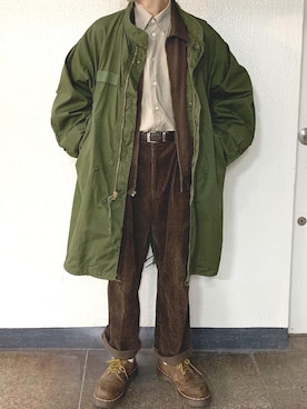 「Dickies（ディッキーズ）のアイテム（その他アウター）」を使った、ルイさん（メンズ・167cm）の冬コーディネート