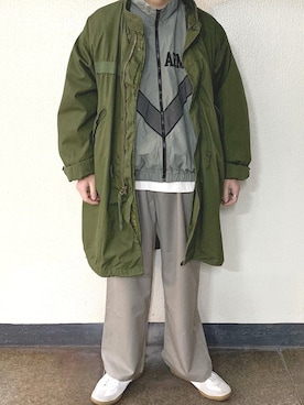 「kutir」｜「アイテム（モッズコート）」を使った、ルイさん（メンズ・167cm）の冬コーディネート