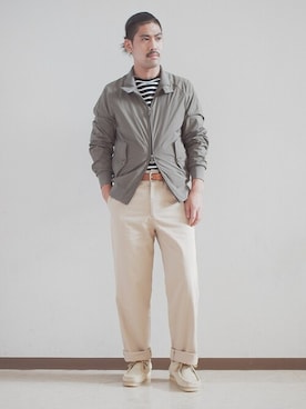 「clarks」｜「アイテム（ジャケット/アウター）」を使った、中村さん（メンズ・165cm）の夏コーディネート