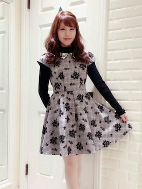 「Secret Honey（シークレットハニー）のアイテム」を使った、Secret Honeyスタッフさん（レディース・150cm）の冬コーディネート