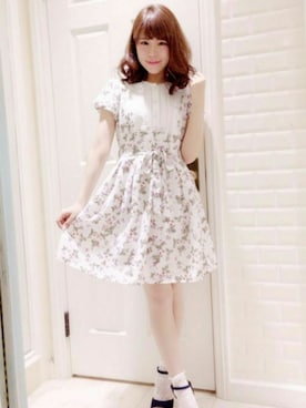 「ミニワンピ」｜Secret Honeyスタッフさん（レディース・153cm）の春コーディネート