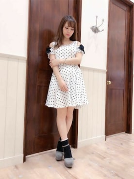 「Secret Honey（シークレットハニー）のアイテム」を使った、Secret Honeyスタッフさん（レディース・156cm）の夏コーディネート