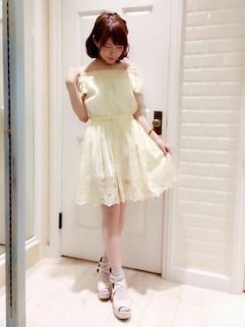 「Secret Honey（シークレットハニー）のアイテム」を使った、Secret Honeyスタッフさん（レディース・153cm）の夏コーディネート