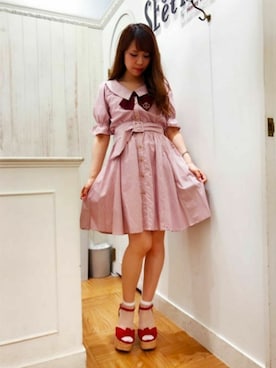 「Secret Honey（シークレットハニー）のアイテム」を使った、Secret Honeyスタッフさん（レディース・162cm）の夏コーディネート