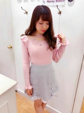 「バラ」｜Secret Honeyスタッフさん（レディース・162cm）の秋コーディネート