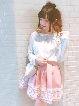 「Secret Honey（シークレットハニー）のアイテム」を使った、Secret Honeyスタッフさん（レディース・158cm）の冬コーディネート