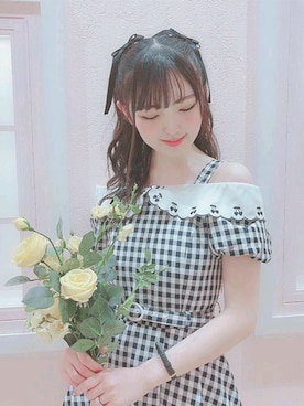 「Secret Honey（シークレットハニー）のアイテム」を使った、Secret Honeyスタッフさん（レディース・158cm）の春コーディネート