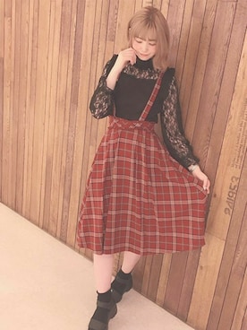 「Secret Honey（シークレットハニー）のアイテム」を使った、Secret Honeyスタッフさん（レディース・166cm）の夏コーディネート