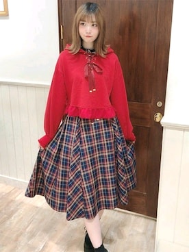 「Secret Honey（シークレットハニー）のアイテム」を使った、Secret Honeyスタッフさん（レディース・166cm）の秋コーディネート