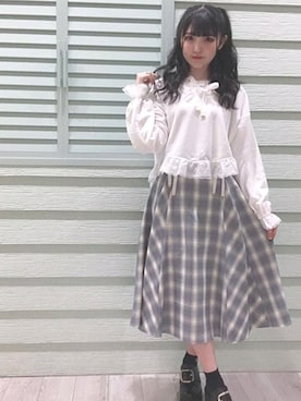 「Secret Honey（シークレットハニー）のアイテム」を使った、Secret Honeyスタッフさん（レディース・158cm）の春コーディネート