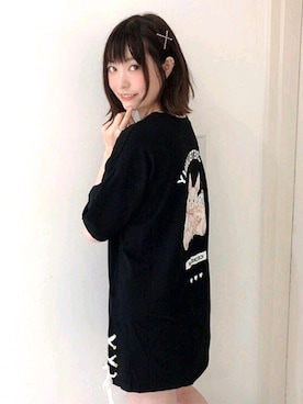 「Secret Honey（シークレットハニー）のアイテム」を使った、Secret Honeyスタッフさん（レディース・166cm）の夏コーディネート