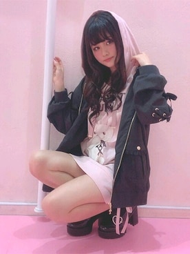 「アイテム（MA-1）」を使った、Secret Honeyスタッフさん（レディース・155cm）の春コーディネート