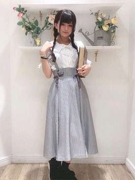 「Secret Honey（シークレットハニー）のアイテム」を使った、Secret Honeyスタッフさん（レディース・155cm）の夏コーディネート