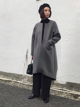 「RIM.ARK（リムアーク）のアイテム（その他アウター）」を使った、MariNakamuraさん（レディース・158cm）の秋コーディネート