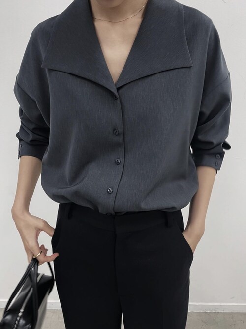 RIM.ARK（リムアーク）の「Collar loose wide SH（シャツ/ブラウス 
