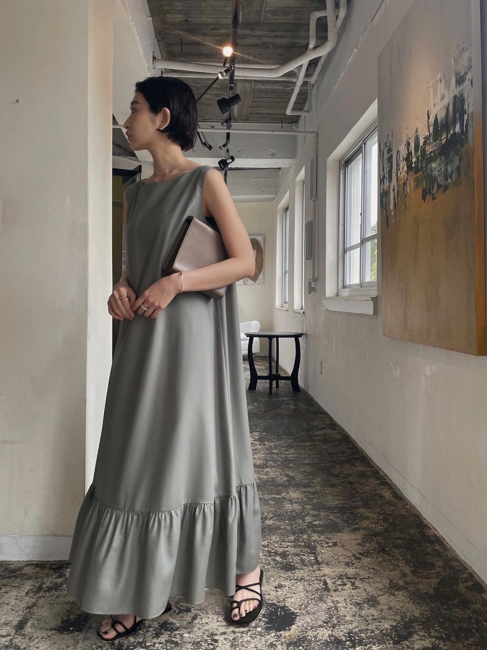 RIM.ARK（リムアーク）の「Boat neck summer dress（ワンピース