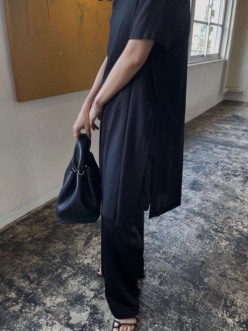 RIM.ARK（リムアーク）の「Sheer fabric long set up（パンツ