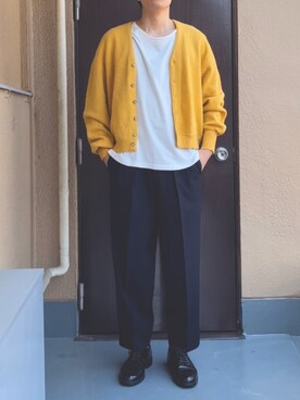 「Yohji Yamamoto（ヨウジヤマモト）のアイテム（スラックス）」を使った、buchiさん（メンズ・179cm）の春コーディネート