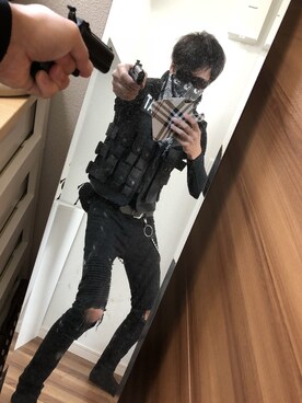 「ハロウィン」｜「アイテム（その他アウター）」を使った、yasuh1saさん（メンズ・180cm）の秋コーディネート