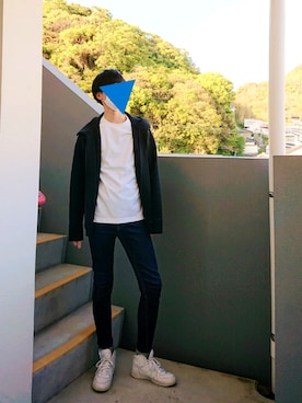 「OZOC（オゾック）のアイテム（パンツ）」を使った、あーくんさん（メンズ・171cm）の春コーディネート