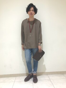 「RAGEBLUE（レイジブルー）のアイテム（モカシン/デッキシューズ）」を使った、さがはら【RAGEBLUE】さん（メンズ・170cm）の夏コーディネート