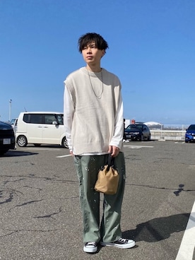 「アイテム（チノパンツ）」を使った、さがはら【RAGEBLUE】さん（メンズ・170cm・20代）の春コーディネート