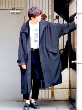 Yohji Yamamoto（ヨウジヤマモト）のステンカラーコートを使った人気