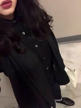 「UNIQLO（ユニクロ）のハイライズワイドストレートジーンズ（デニムパンツ）」を使った、i chanさん（レディース・155cm）の春コーディネート