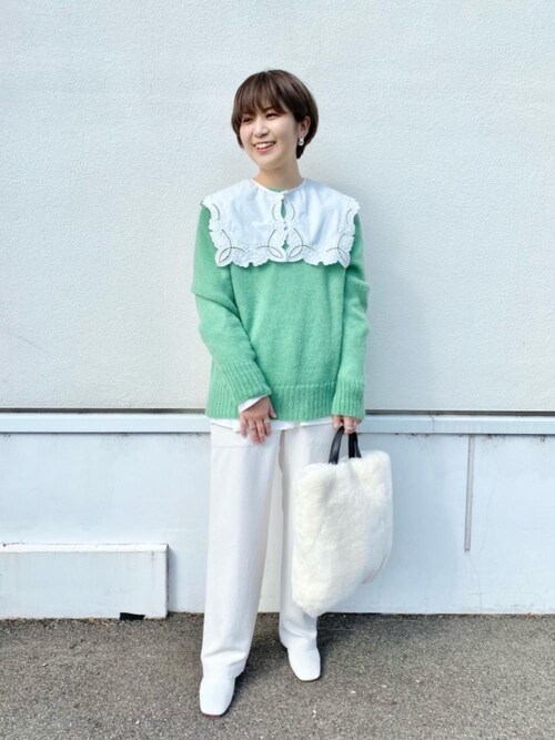UNITED ARROWSエンブロイダリーカラー 2WAY ブラウス UNITED ARROWS（ユナイテッドアローズ）の「UWFM エンブロイダリー