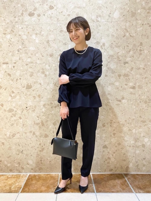 ユナイテッドアローズ FEEL FREE ノーカラー ジャケット スカート 黒 ノーカラージャケット