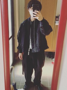 Sacai サカイ のma 1を使ったメンズ人気ファッションコーディネート Wear