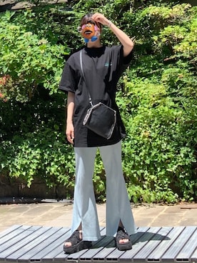 「PUNYUS（プニュズ）のアイテム」を使った、akariさん（レディース・158cm）の夏コーディネート