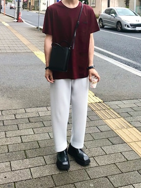 「赤×白」｜mjr_74さん（メンズ・172cm）の春コーディネート