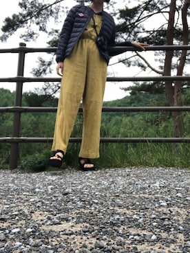 「Rodeo Crowns（ロデオクラウンズ）のアイテム（オールインワン・サロペット）」を使った、Masasamasaさん（レディース・160cm）の夏コーディネート