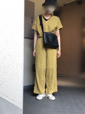 「Rodeo Crowns（ロデオクラウンズ）のアイテム（オールインワン・サロペット）」を使った、Masasamasaさん（レディース・160cm）の夏コーディネート