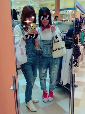 「goa（ゴア）のアイテム（サロペット/オーバーオール）」を使った、タムタムさん（レディース・158cm）の春コーディネート
