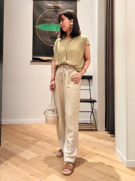 ルクールブランくずはモール店スタッフさん（レディース・157cm）の夏コーディネート
