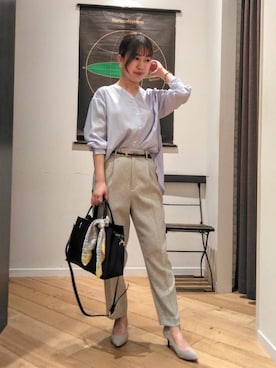 「定番」｜「アイテム（財布/小物）」を使った、ルクールブランくずはモール店スタッフさん（レディース・157cm）の夏コーディネート
