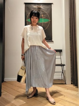 ルクールブランくずはモール店スタッフさん（レディース・155cm）の夏コーディネート