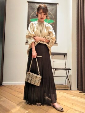 「le.coeur blanc」｜ルクールブランくずはモール店スタッフさん（レディース・155cm）の秋コーディネート