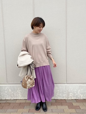 ルクールブランくずはモール店スタッフさん（レディース・156cm）の秋コーディネート