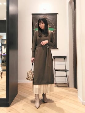 ルクールブランくずはモール店スタッフさん（レディース・167cm）の冬コーディネート