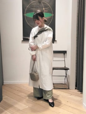 「ミニショルダー」｜「アイテム（財布/小物）」を使った、ルクールブランくずはモール店スタッフさん（レディース・157cm）の冬コーディネート