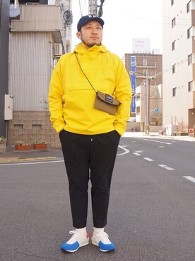 「melple（メイプル）のアイテム（ナイロンジャケット）」を使った、yoheiさん（メンズ・175cm）の冬コーディネート