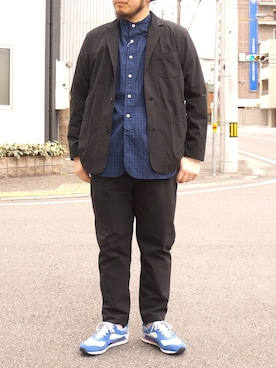 「weac.（ウィークス）のアイテム（セットアップ）」を使った、yoheiさん（メンズ・175cm）の春コーディネート