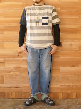 「MADE by sunny side up（サニーサイドアップ）のアイテム」を使った、yoheiさん（メンズ・175cm）の春コーディネート